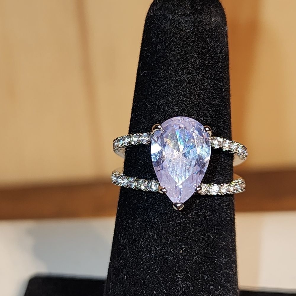 TEARDROP DOUBLE BAND RING - Picture 6 of 7